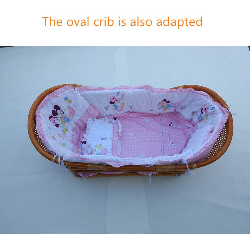 5pcs/set Cartoon Animated Crib Bed Bumper For Newborns Bed