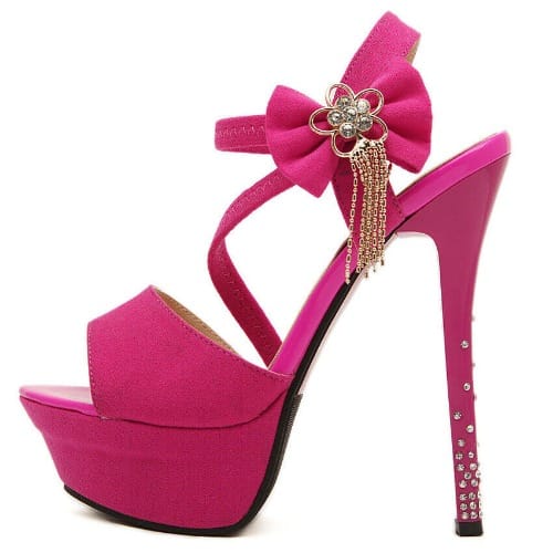 Ladies High Stiletto Sandals - Pink