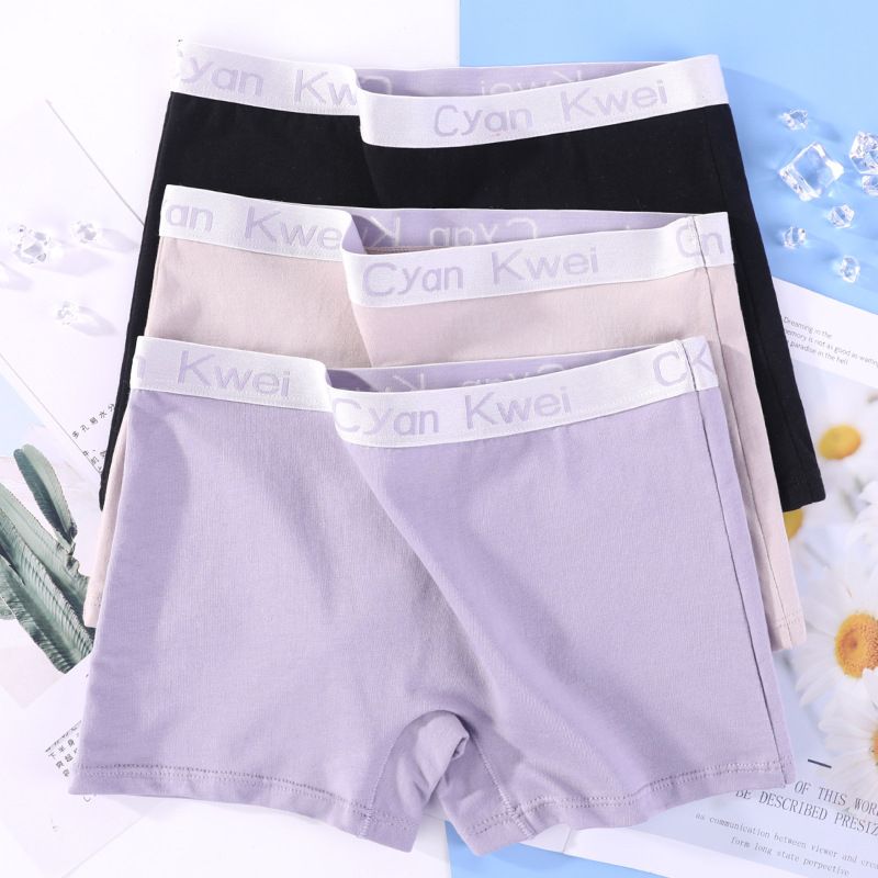 3 Pieces/Set Cotton Panties Women Boyshort Big Size Female Underwear