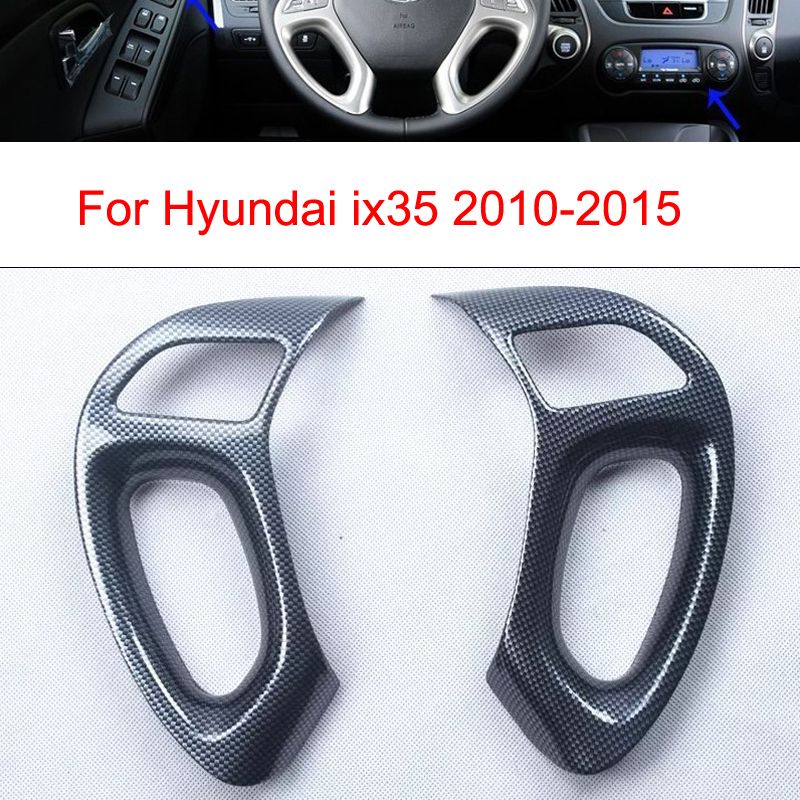 For Hyundai Ix35 - 2pcs Carbon Fiber Abs Car Interior Wheel
