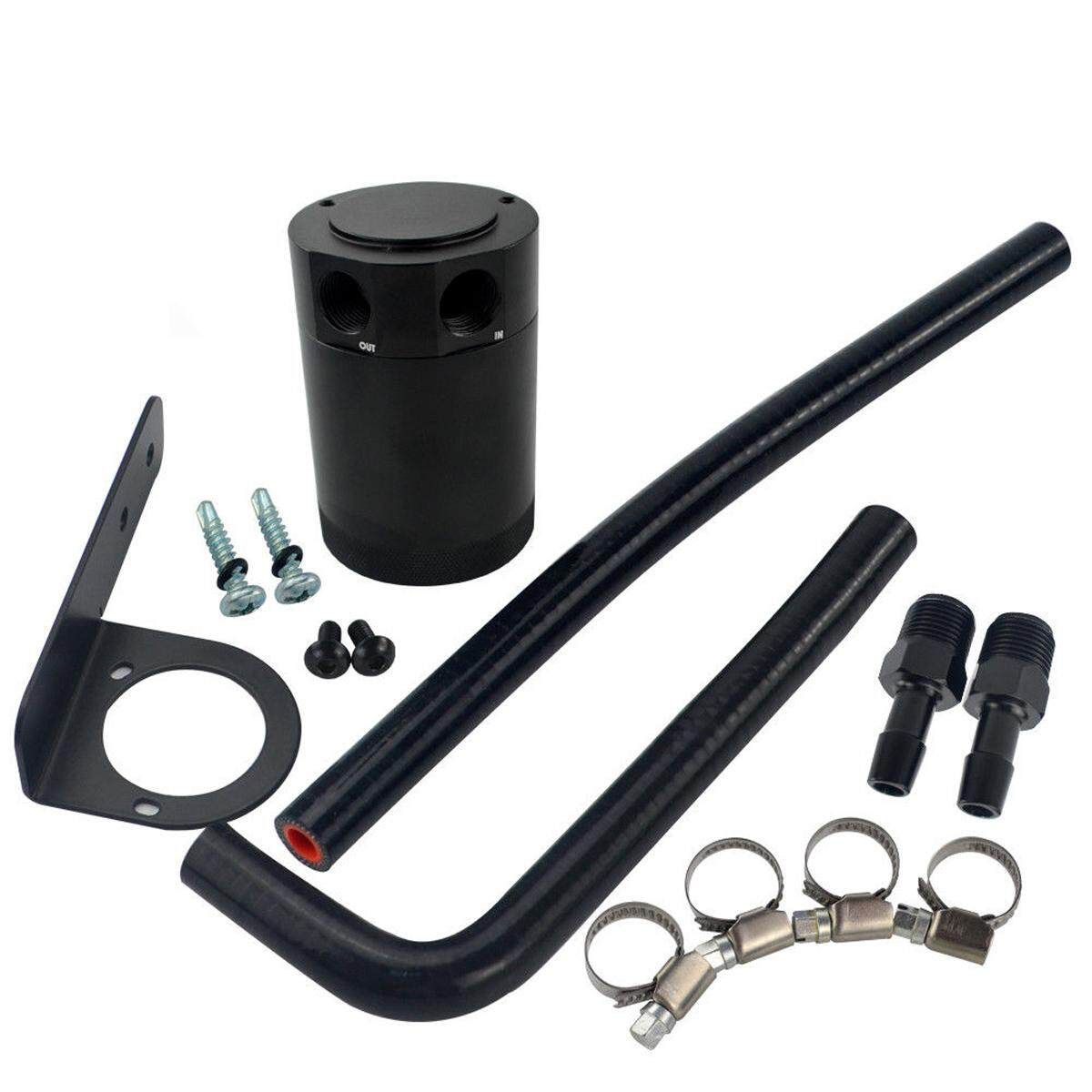 Oil Catch Can Tank Air-Oil Separator Kit W/ Hose For HONDA CIVIC 16-17