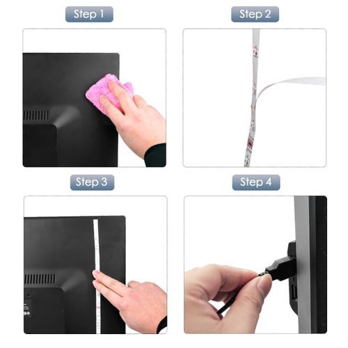 3M USB LED Strip Light RGB TV Back Light  Remote Enabled
