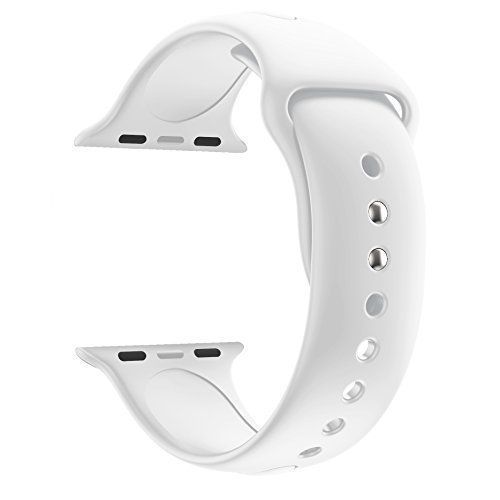 42/44mm WHITE Silicone Band WristStrap IWatch Series 4/3/2/1