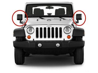For Jeep Wrangler  Folding Manual Replacement Side Mirror Truck Mirror