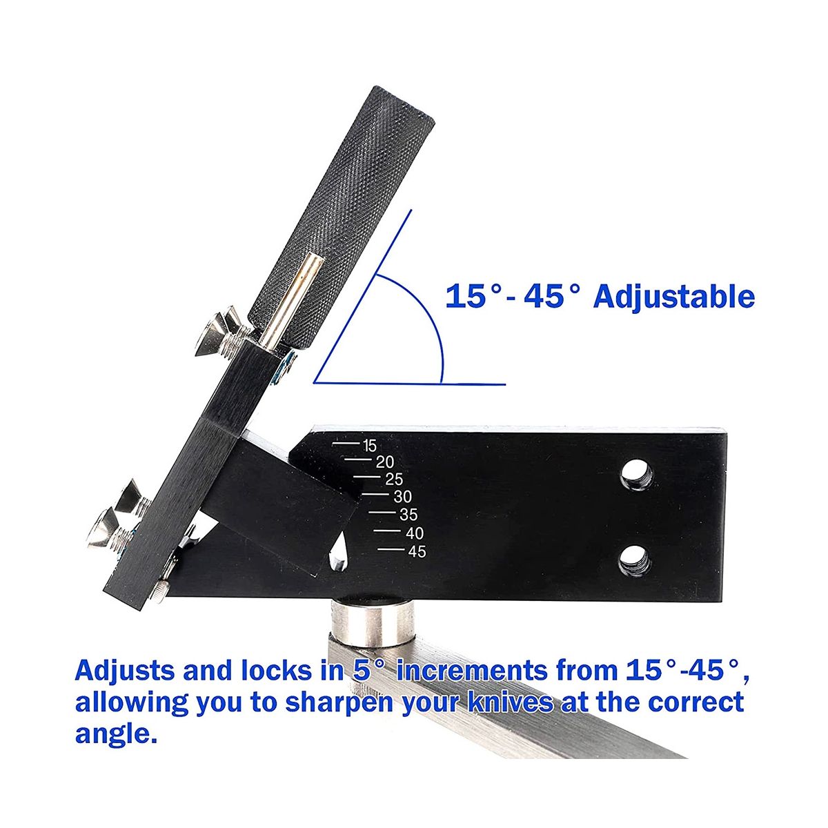Sharpener Model Lawn Mower  Sharpener for Straight and Standard Lawn Mower s 15°-45° Adjustable Black