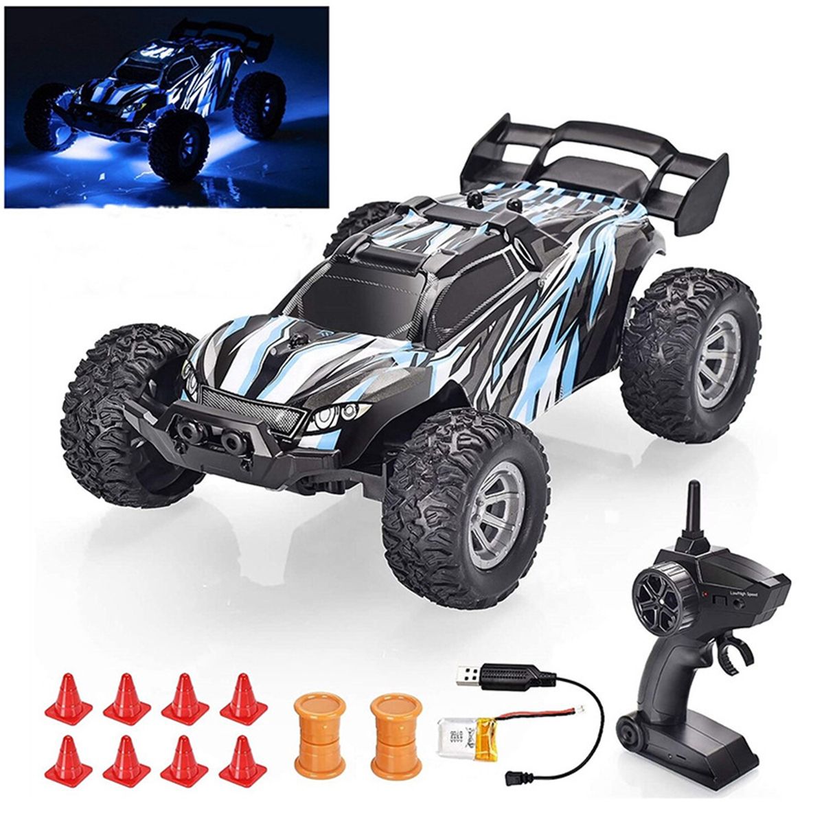 1 Set RC Crawler Car Remote Control Crawler Vehicle RC Car Toy Blue