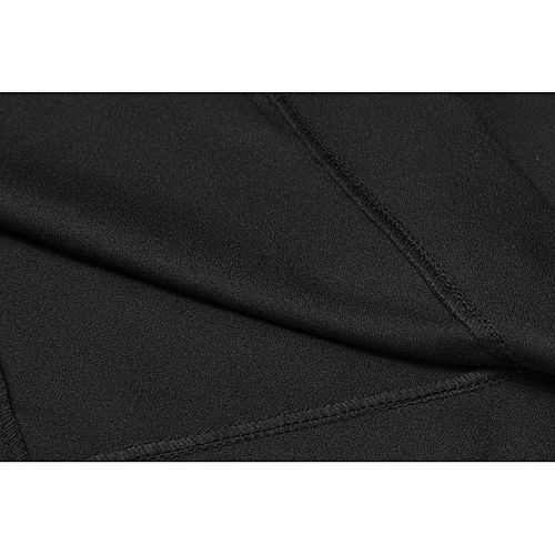 Women Long Sleeve Self Tie Hem Solid Casual Pullover Blouse-Black