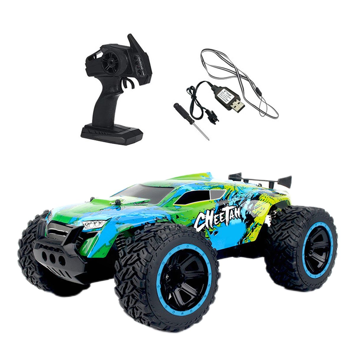 1 Set Car Toy Model Off-Road Racing Vehicle Toy RC Crawler Car Green