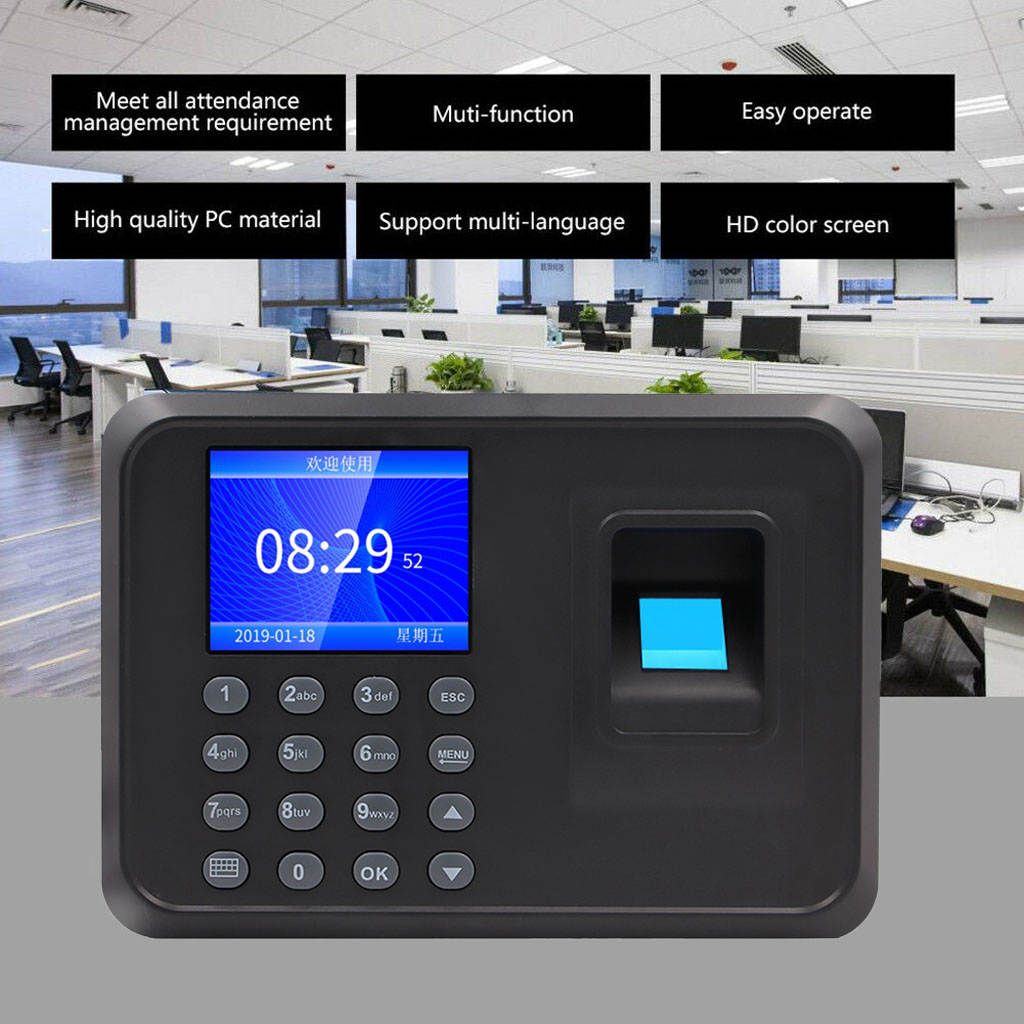 Password Fingerprint Time Recorder Clock Attendance Employee Salary 2