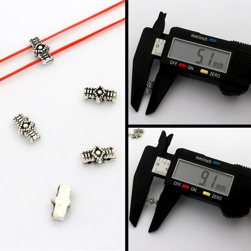 20pcs Tibetan Silver Gold Color 2 3 in 1  Holes Flower Spacer Loose Charm Metal Beads For Jewelry Making Diy Finding Accessories