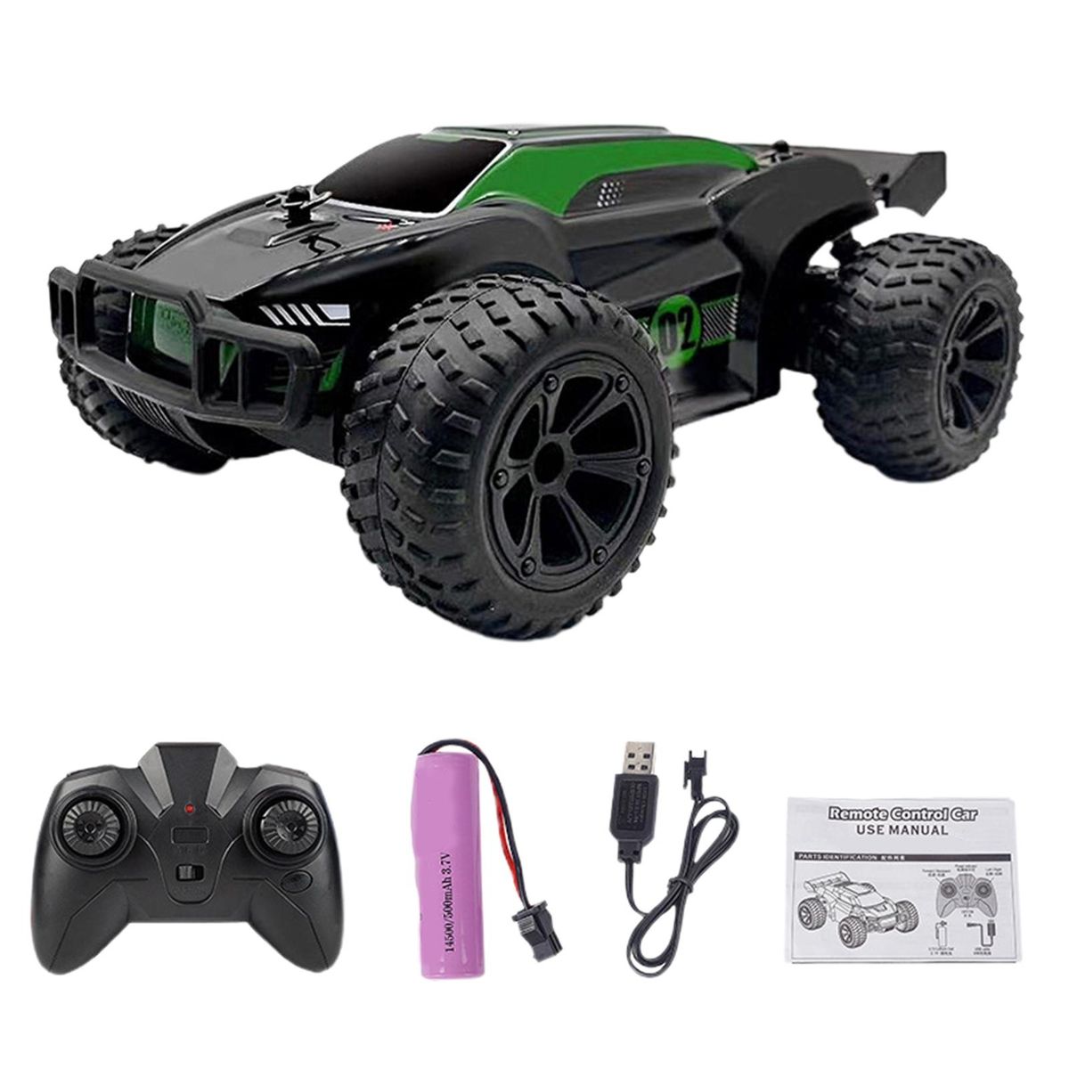 RC Race Car Remote Control Car Off-Road Racing Vehicle Toy Green