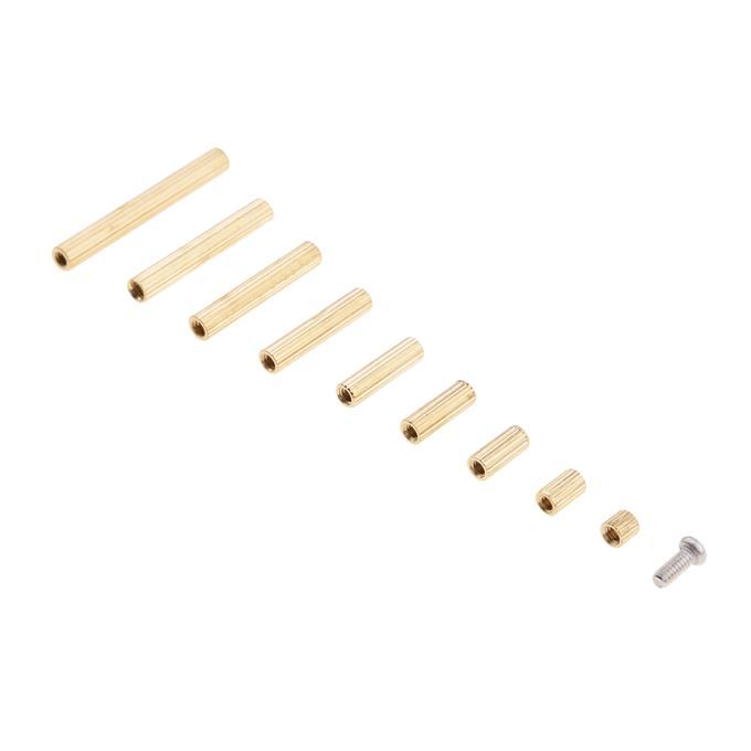 270Pcs M2 Male To Female Brass PCB Standoff Screw Nut Assortment Kit