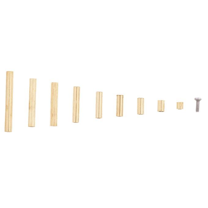 270Pcs M2 Male To Female Brass PCB Standoff Screw Nut Assortment Kit