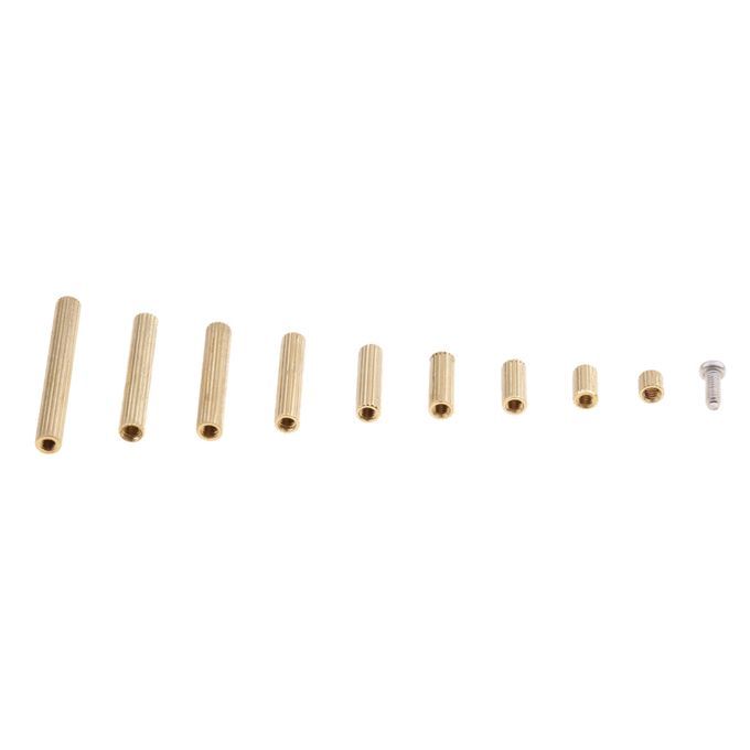 270Pcs M2 Male To Female Brass PCB Standoff Screw Nut Assortment Kit