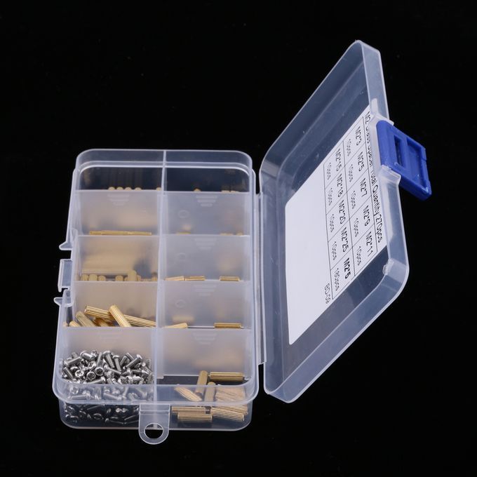270Pcs M2 Male To Female Brass PCB Standoff Screw Nut Assortment Kit