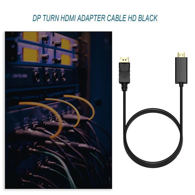 1.8M Display Port DP Male To HDMI Cable Adapter 4K Laptop PC HD TV Cable