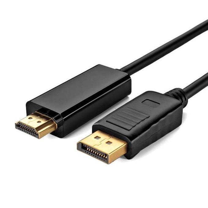 1.8M Display Port DP Male To HDMI Cable Adapter 4K Laptop PC HD TV Cable