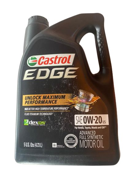 Castrol EDGE Advanced Full Synthetic Motor Oil 5L-SAE 0W-20