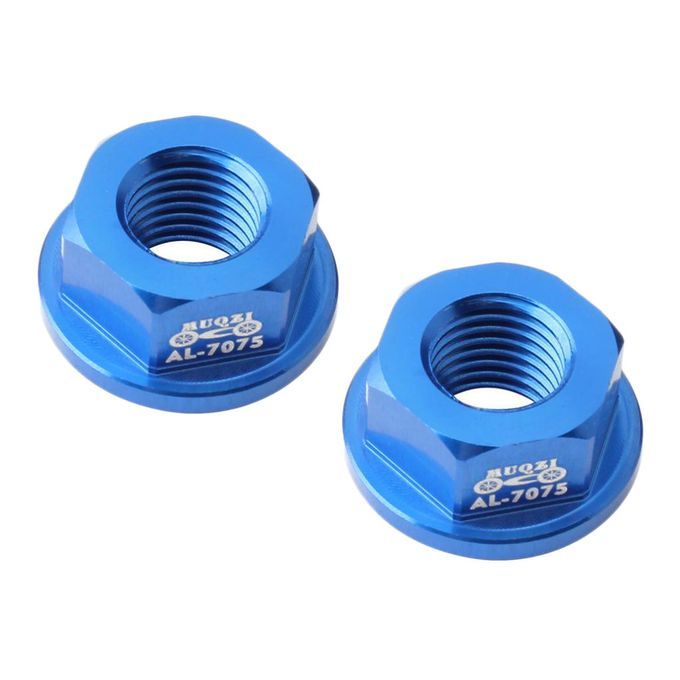 2 Pack M8 Front/Rear Hub Nuts For Kids Children Balance Bicycle Blue