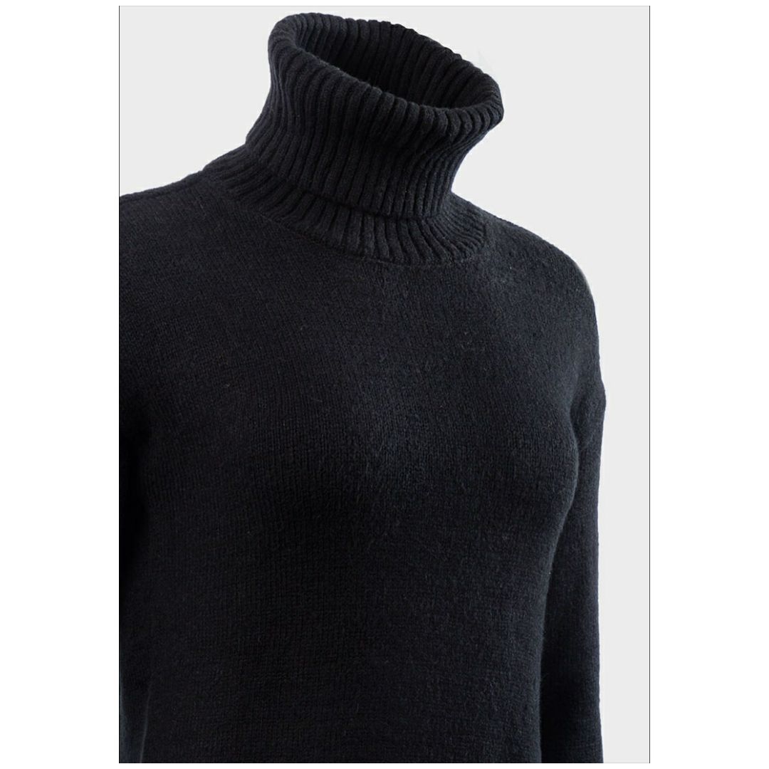 Mfed Ladies Roll Neck Step Hem Knitted Jumper
