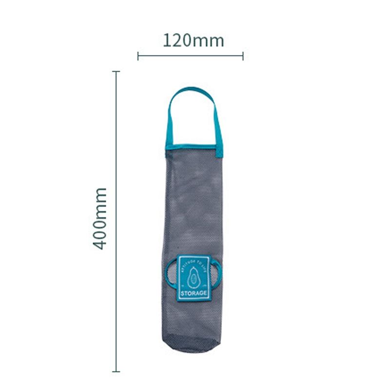 3 PCS Sundries Mesh Storage Bag, Colour: Gray (Small)