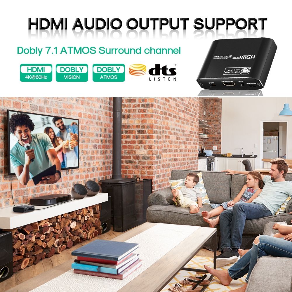 NK-H38 4K HDMI Audio Splitter