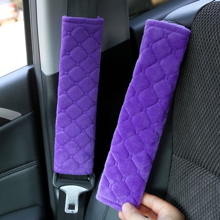 Car Seat Belt Protector Extended Shoulder Pads Black Ice Silk