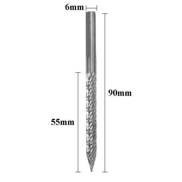 Tire Repair Carbide Tool Drill Reamer 1/4" 6mm Bit High Carbide Burr