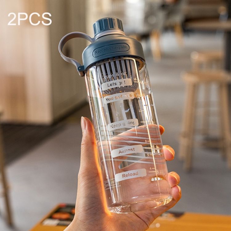 2PCS Portable Tea Leaking Plastic Cup, Capacity: 650ml