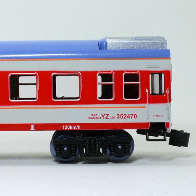1:87 HO Scale Model Train Toy Passenger Car Locomotive  Toy Red