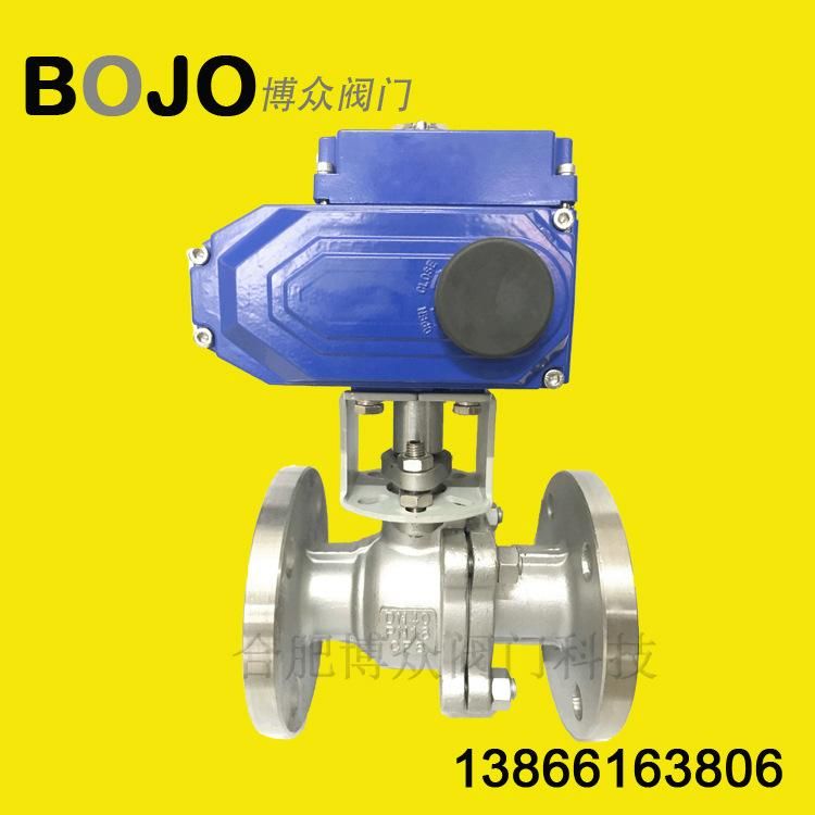 BoJo Bozhong Electric Flanged Ball Valve Q941f Electric Ball Valve Flange Valve Stainless Steel Electric Ball Valve