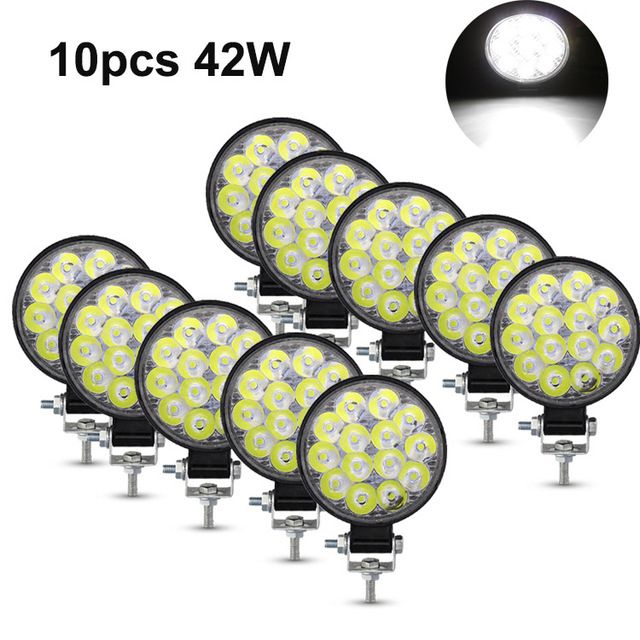 12V 24V LED Light Bar 42W 48W Mini LED Work Light Off Road Spotlight For Jeep Truck 4X4 Car SUV ATV