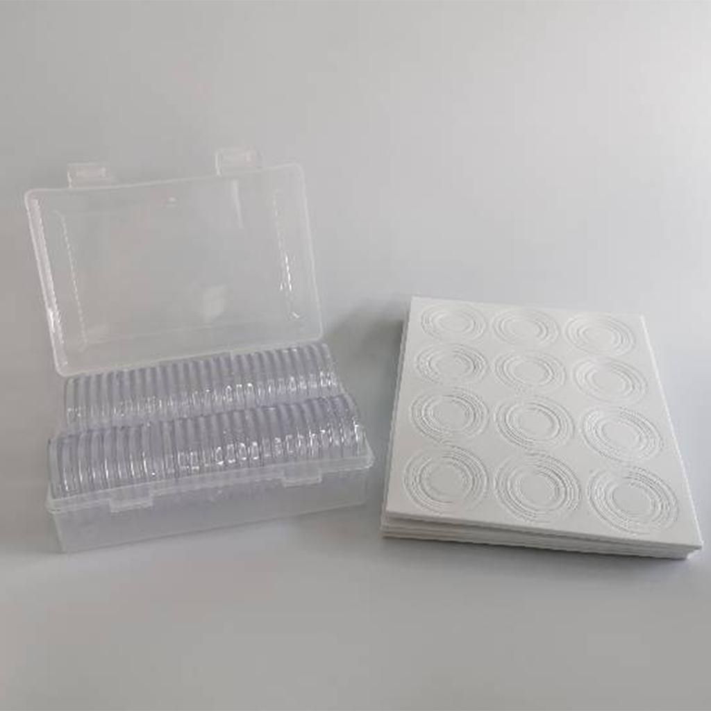 Coins Storage Box Coin Holder  50pcs 40mm Coins Display Dust