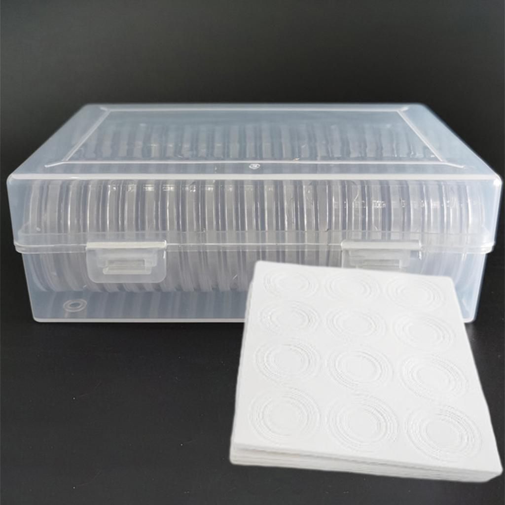 Coins Storage Box Coin Holder  50pcs 40mm Coins Display Dust