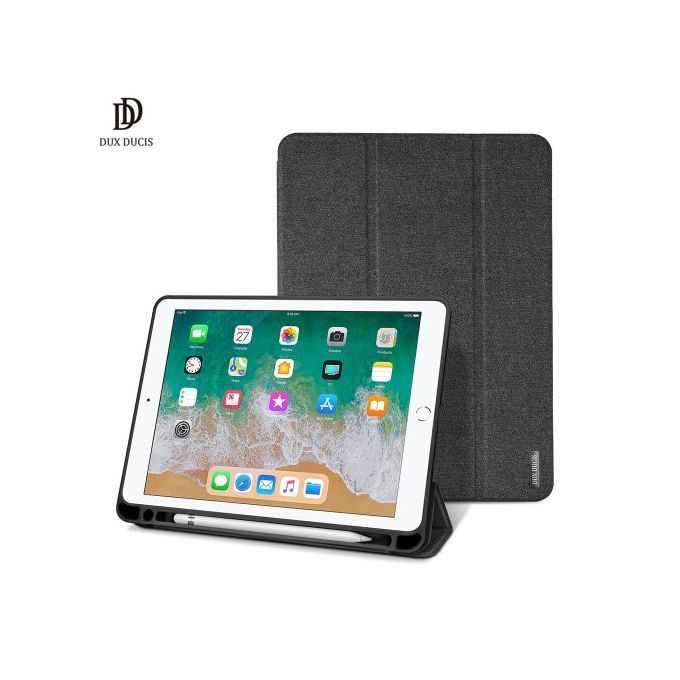 DUX DUCIS PU Leather Case For IPad Pro 10.5 2017 Magnet Stand Smart Cover With Pencil Holder-Black
