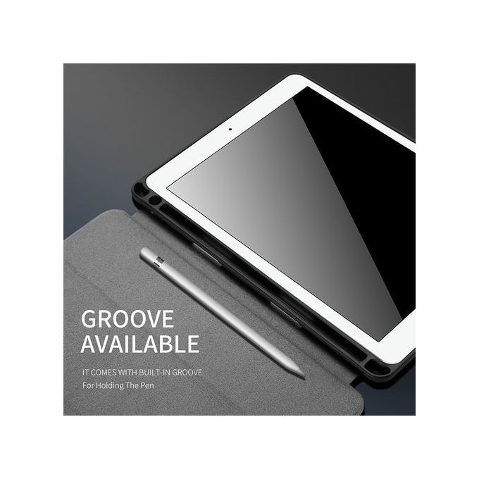 DUX DUCIS PU Leather Case For IPad Pro 10.5 2017 Magnet Stand Smart Cover With Pencil Holder-Black