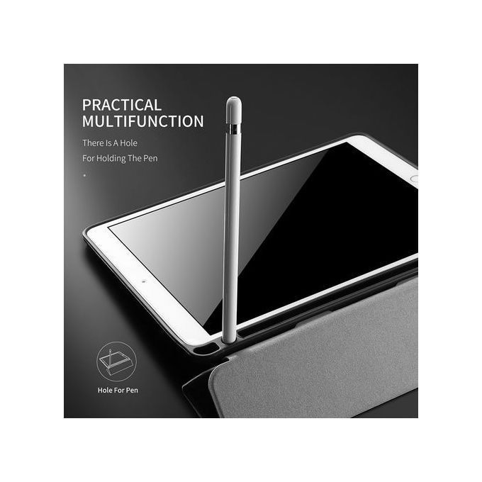DUX DUCIS PU Leather Case For IPad Pro 10.5 2017 Magnet Stand Smart Cover With Pencil Holder-Black