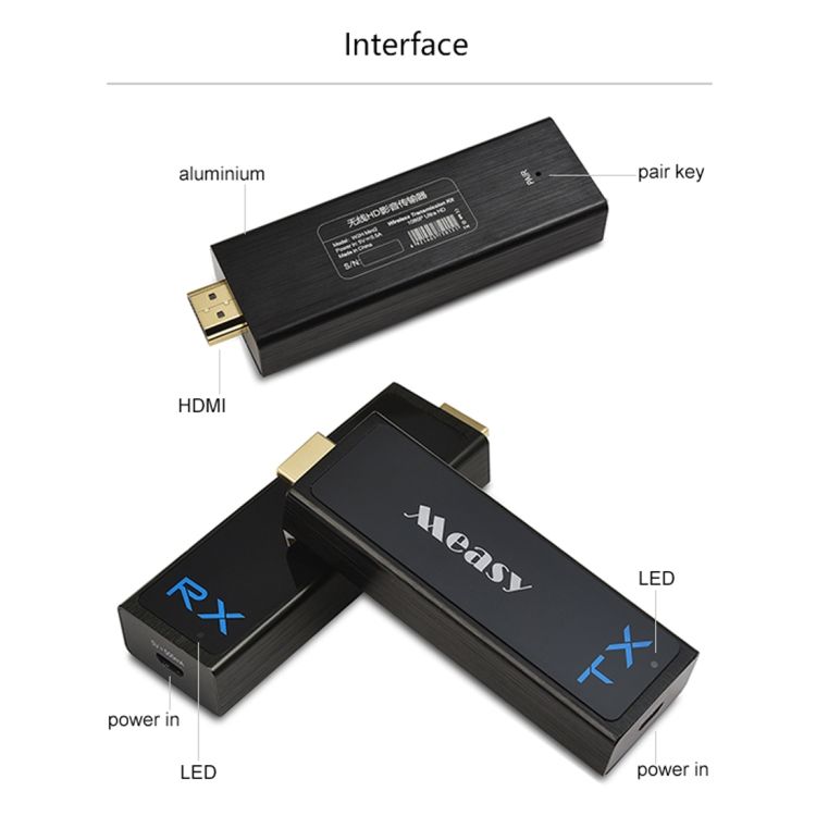 Measy W2H Nano Wireless Transmitter Receiver, UK Plug