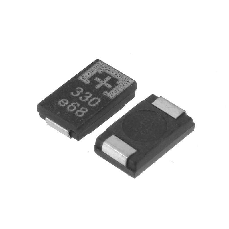 10pcs/lot SMD Tantalum Polymer 2R5TPE330M9 2.5V 330UF POSCAP Polymer Capacitance