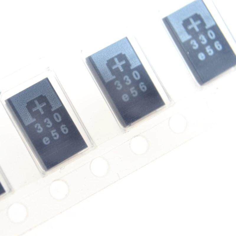 10pcs/lot SMD Tantalum Polymer 2R5TPE330M9 2.5V 330UF POSCAP Polymer Capacitance