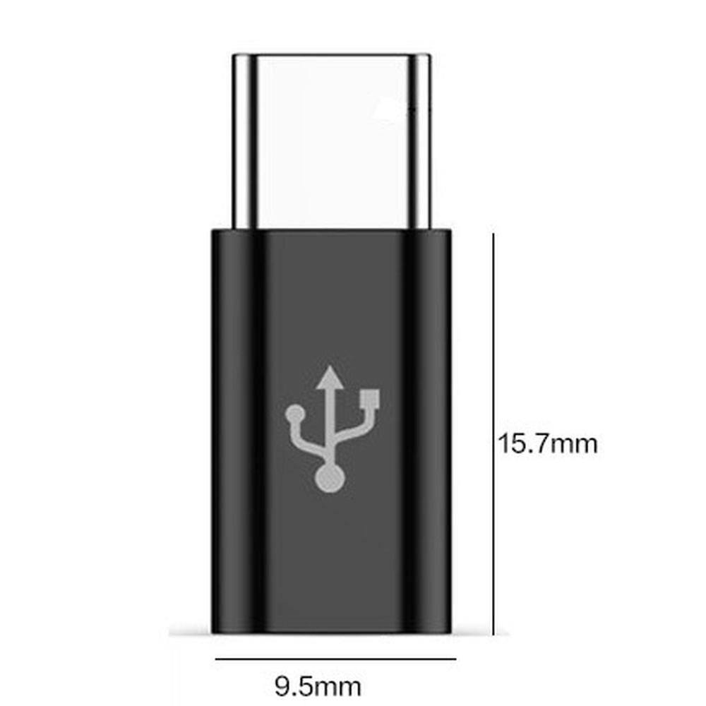2PCS 3.1 USB-C Type C Male To Micro USB Female Adapter white