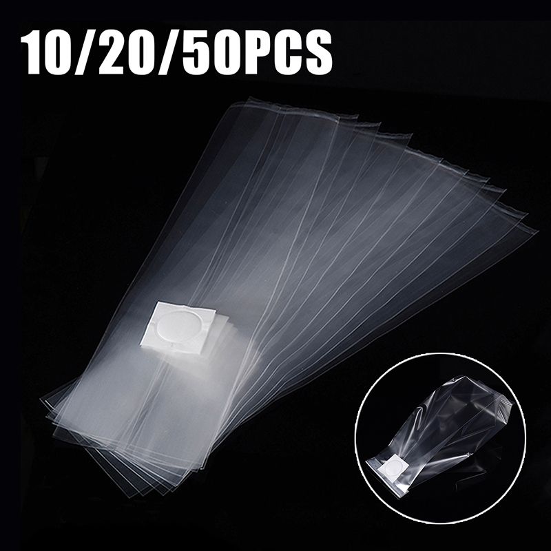 102050pcs 10*20 Inch PVC Mushroom Spawn Grow Bag Substrate High Temp Pre Sealable Garden Supplies Grow Bags Mayitr