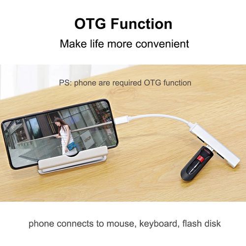 4Ports USB Hub Type C Adjustable Adapter