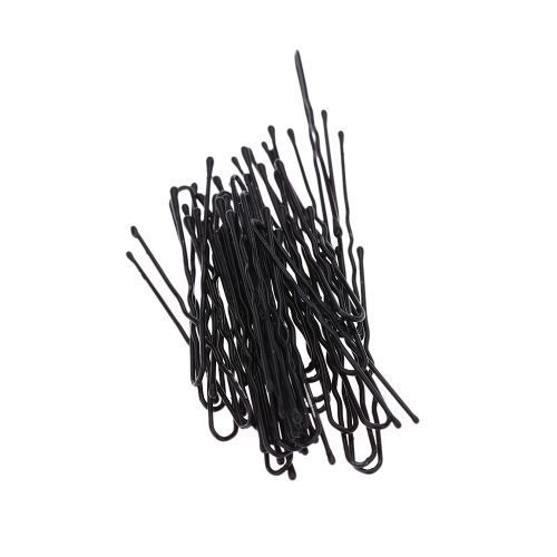 Non-Returnable 50pcs Thin U Shape Hair Bobby Pin Black Metal Clips