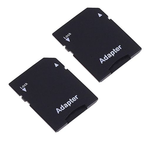 2 Pcs Micro SD TransFlash TF Card To SD SDHC Memory Card