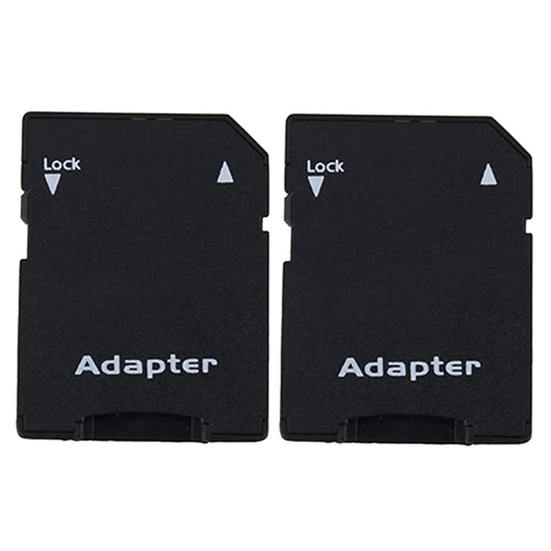 2 Pcs Micro SD TransFlash TF Card To SD SDHC Memory Card
