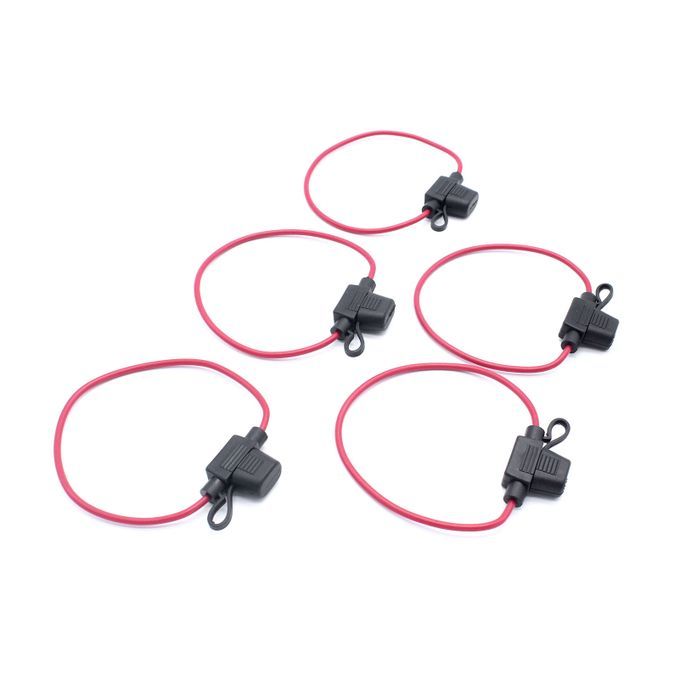 5Pcs Standard  Inline Fuse Holder Splash Proof  12V 30A