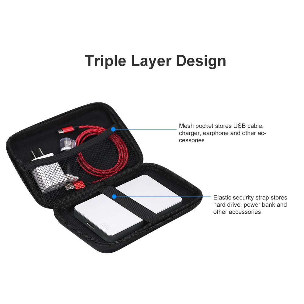 EVA Shockproof 3.5" Hard Drive Carrying Case Pouch Bag