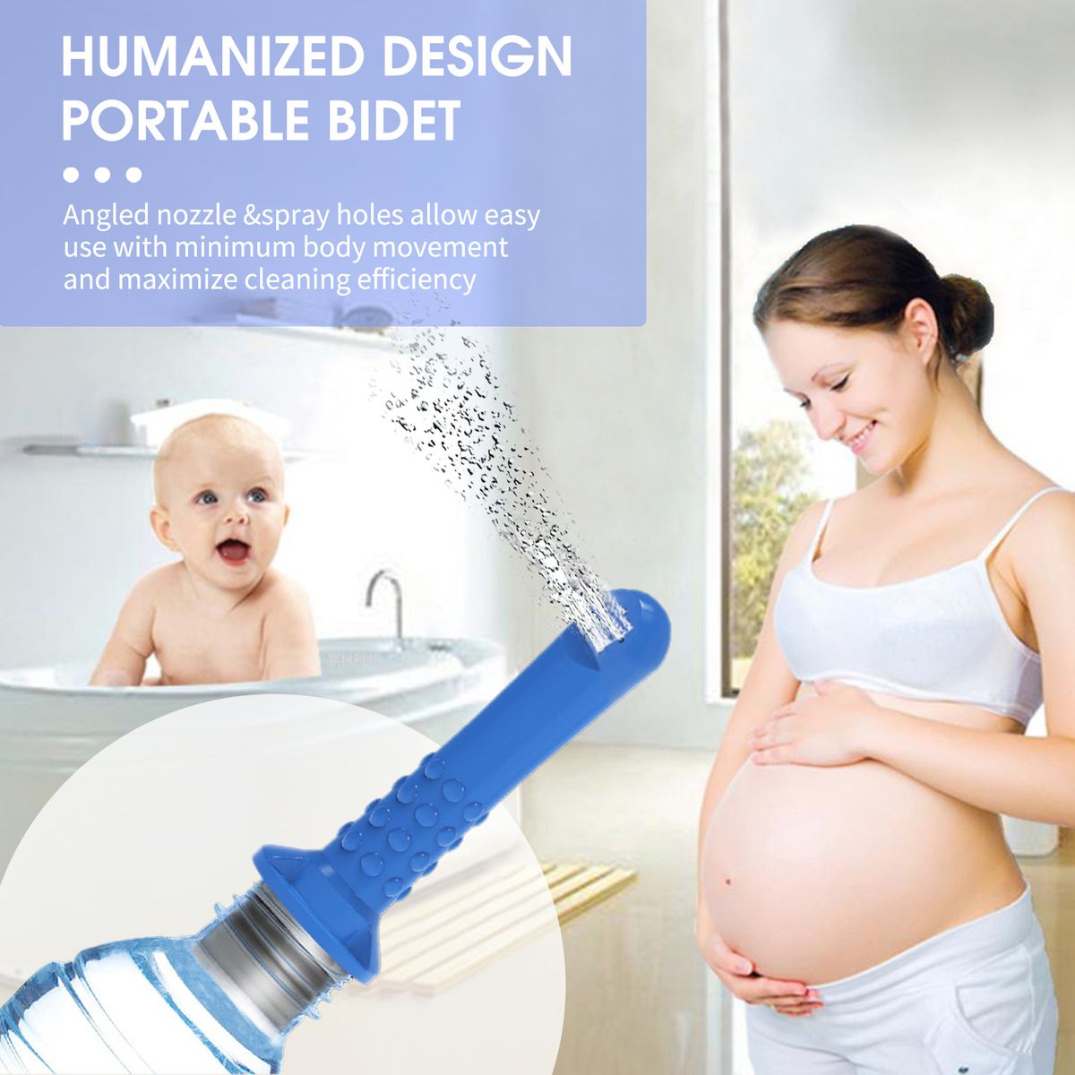 2PCS Portable Travel Bidet Compatible With Most Bottles