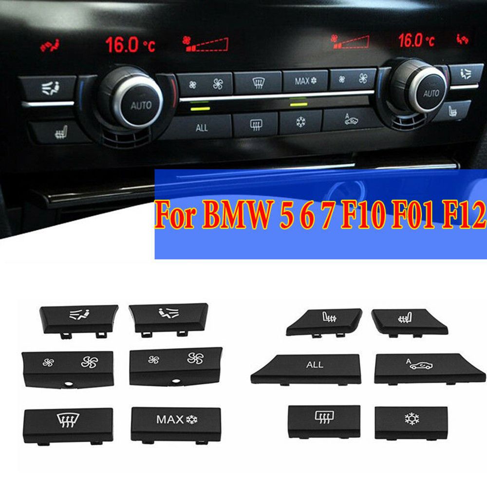 12 Button Key Caps AC Heater Switch Replacement For  BMW 5 6